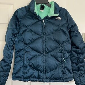 The North Face Women's Ski Jacket - Dark Teal/Navy and Mint